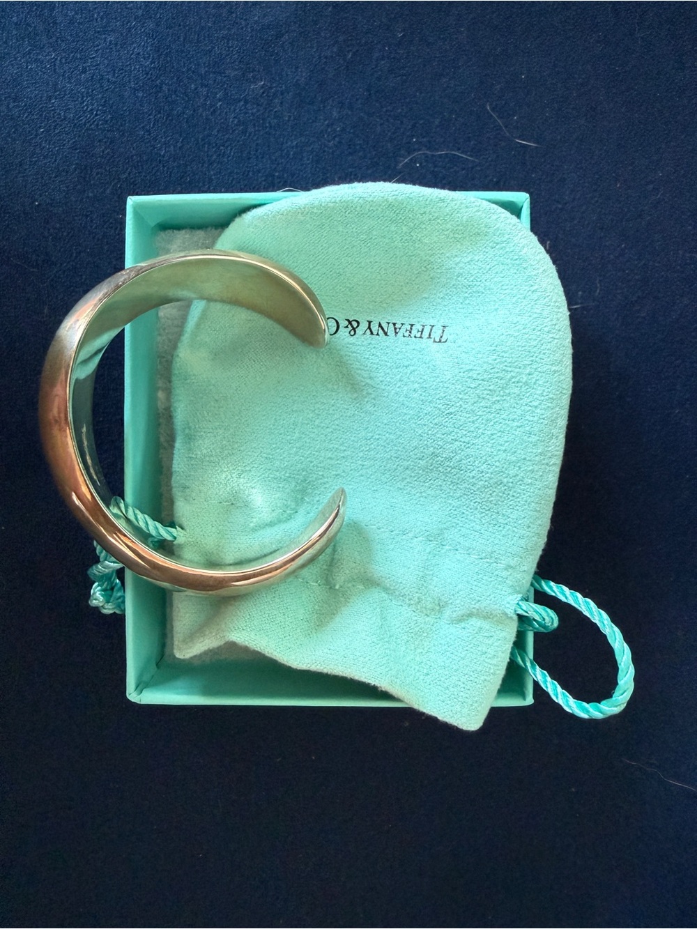 Tiffany & Co. Elsa Peretti Polished Silver Sculptural Cuff Bracelet - Picture 2 of 4
